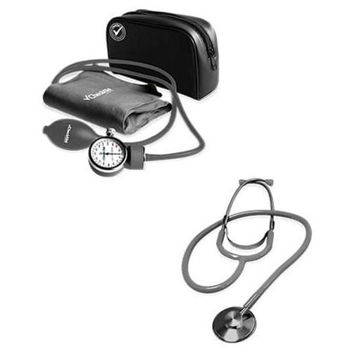 Kit Simple Baumanómetro Aneroide Popular Gris Checkatek