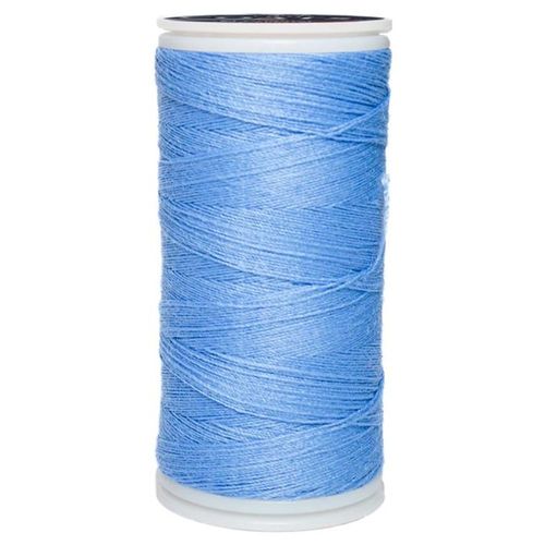 Caja 12 Pzas Hilo Coats Poliéster Liso 3 Cabos Fibra Corta Azul Invierno