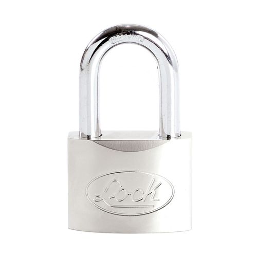 Candado Acero Inoxidable Largo Llave Disco 60mm Cromo Lock
