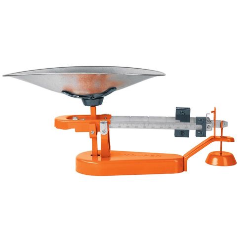 Báscula Truper capacidad 10 kg mecánica con cucharón 17084 naranja