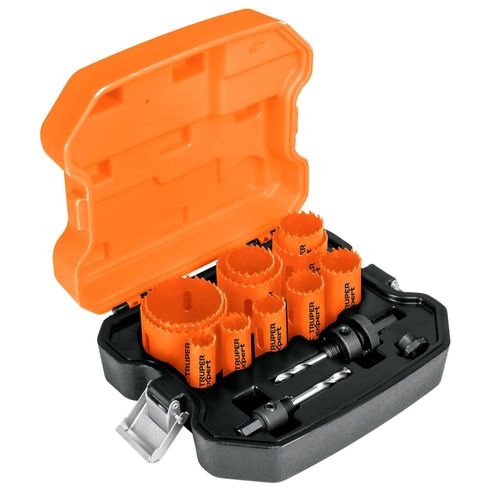 Juego de 11 brocasierras TRUPER bimetálicas mandriles KITB11 naranja