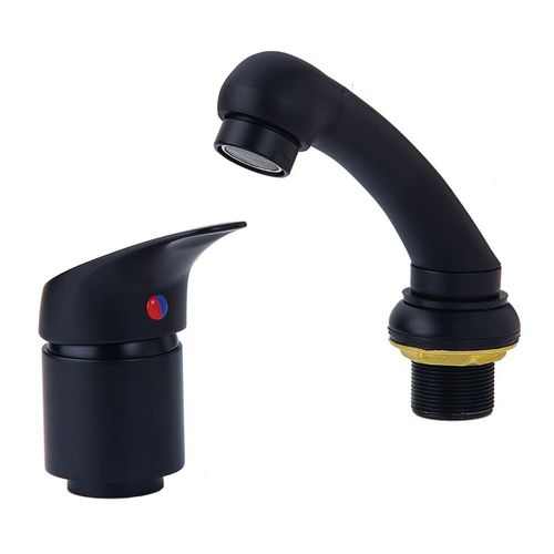 Regadera con manguera y mezcladora monomando Negro mate Letmex X-601B