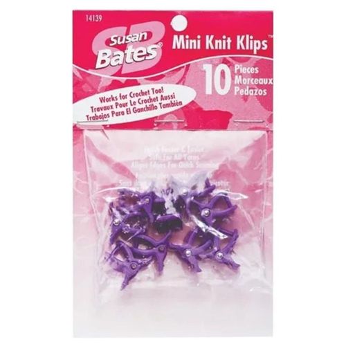Paquete 10 Pzas Mini Clips Plástico Susan Bates Coats