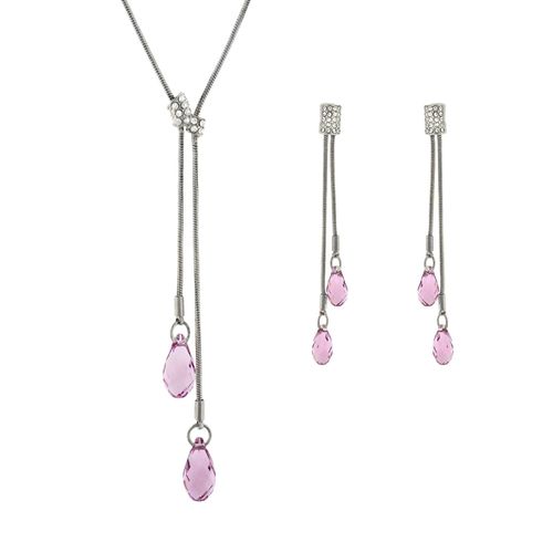 Set Ocean Heart, Baño oro blanco, 18K, OH16-356