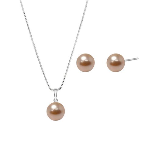 Set Ocean Heart, Baño oro blanco, 18K, OH15-312C