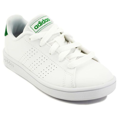 Tenis Adidas Advantage Vs Clásico Blanco con Verde Jr