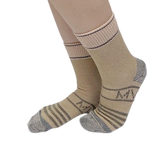 Calcetin Beige Corto Diabetico Piel Sensible Hilo Cobre Medivaric
