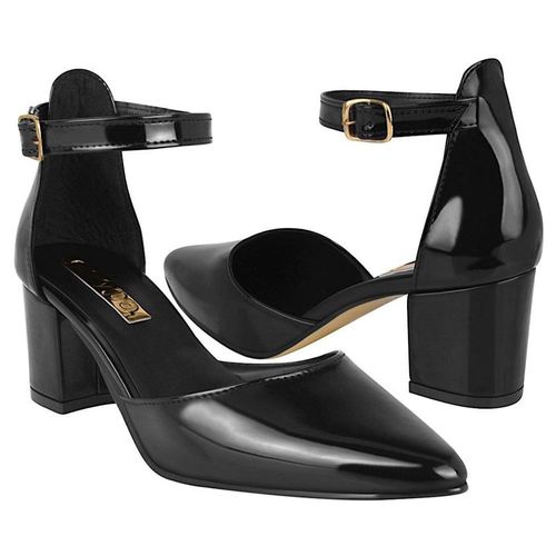 TACONES DAMA STYLO 5385 CHAROL NEGRO
