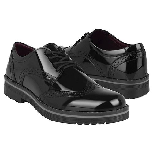 MOCASINES DAMA GREEN LOVE 93123 CHAROL NEGRO