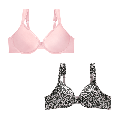 Set de 2 brasier de talla extra animal print y rosa 23359 Carnival