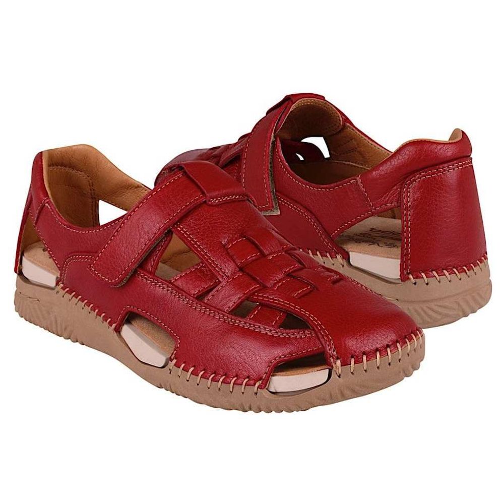 SANDALIAS DAMA LOBO SOLO 1762 PIEL ROJO