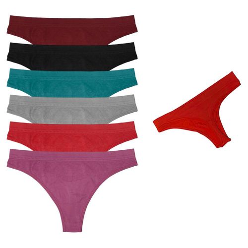 Paquete De 6 Tangas Tatys Fashion Con 6 Diferentes Colores