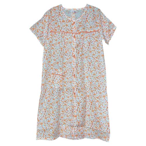 Bata Camison Para Dormir Suave Y Comoda Color Naranja 6022