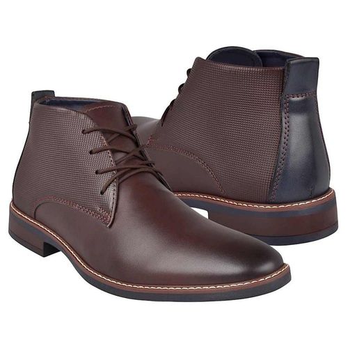 BOTINES CASUALES PARA CABALLERO STYLO 9H3321 CAFÉ MNO