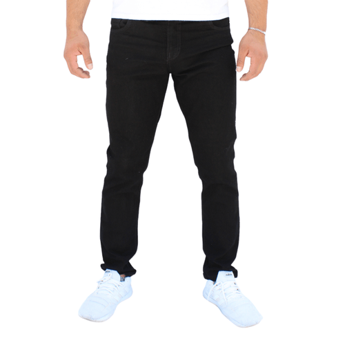 Pantalón Semiskinny de mezclilla stretch color negro