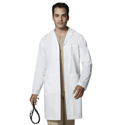 Bata Larga Médica Ligera P/ Hombre Blanca 7302 WonderWink