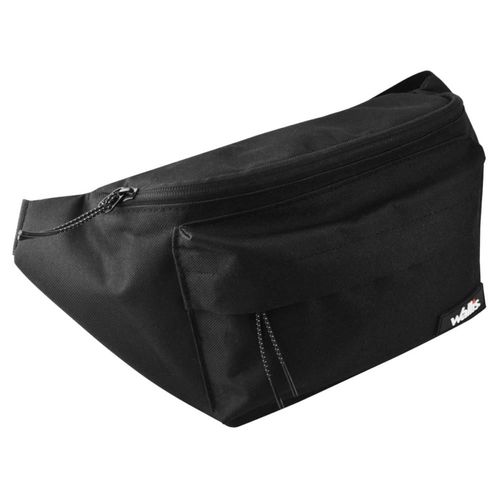 Cangurera unisex con 2 compartimientos, correa ajustable, negro