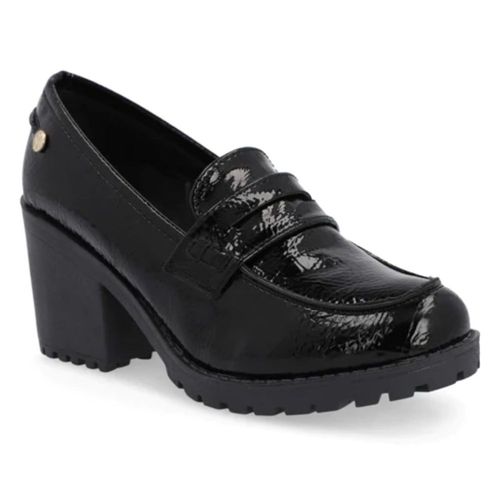 Zapato Casual mujer Confort Cklass Negro Charol Tacón 7.5 cm 355-19