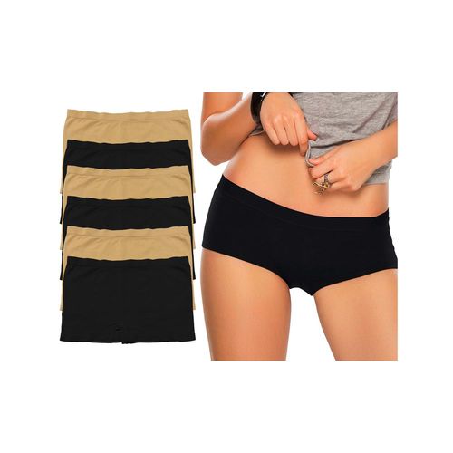 Set 6 Bóxer Para Mujer Pack Incluye 3 Negros Y 3 Nude