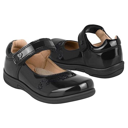 ZAPATOS ESCOLARES NIÑA BAMBINO BM7837-A3 CHAROL NEGRO