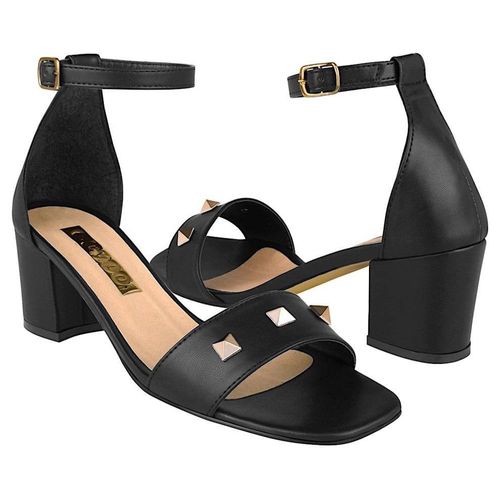 SANDALIAS DAMA STYLO 8021 SIMIPIEL NEGRO