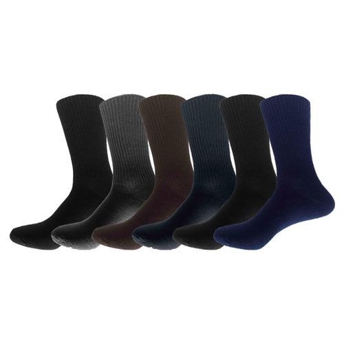 Calcetin Caballero Pack 6 Pares Con 6 Diferentes Colores Obscuros 100