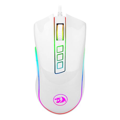 Mouse Gamer Redragon Alámbrico Cobra Blanco 100-10,000 DPI