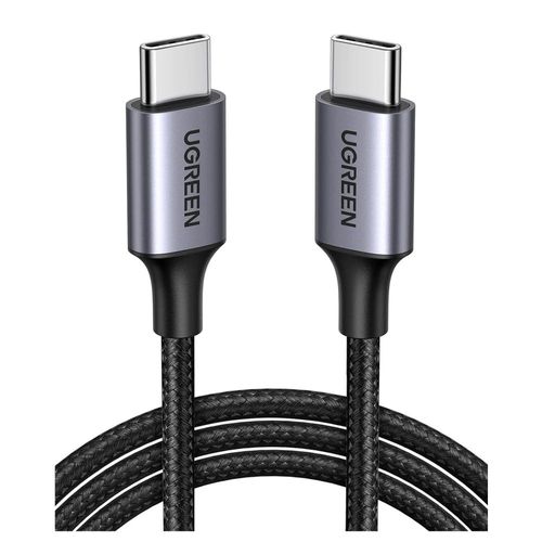 Cable USB C a Tipo C Ugreen 60W Reversible con Nylón de 2m Negro