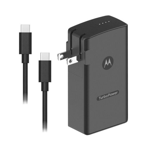Powerbank clavija pared MOTOROLA 5000 mAh 2 salidas USB y C