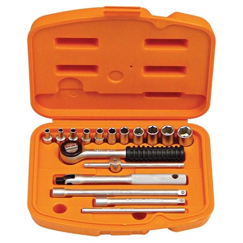 Caja con Dados y Accesorios 1/4\ Milímetros Tramontina 17 Piezas