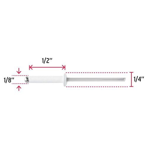Remaches blancos, diámetro 1/8\