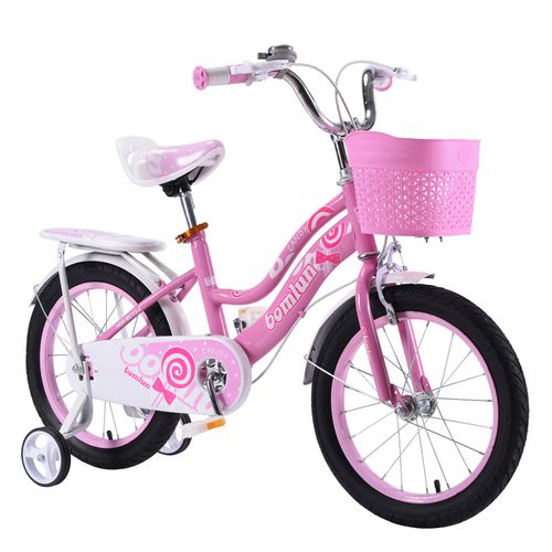 Bicicleta Entrenadora Para Niños Aeiou Qk-20 Canastilla R12 Rosa