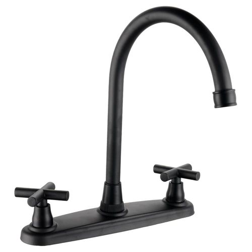 Llave Mezcladora Fregadero O Tarja Cocina Cruzeta Negro Mate