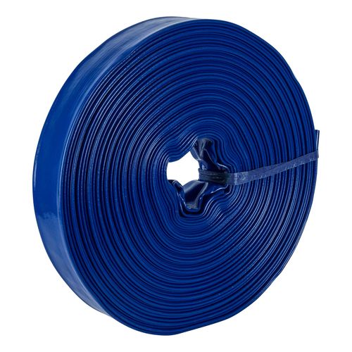Rollo de manguera plana Truper de 2 x 50m para motobomba 100862 azul