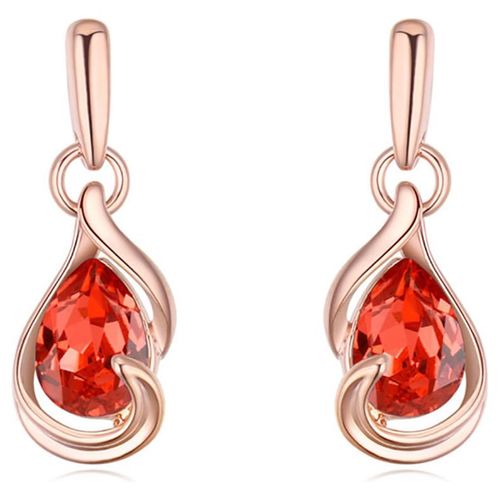 Aretes Ocean Heart, Baño oro rosa 18K, AC15-464
