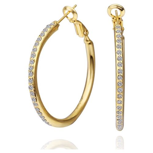 Arracadas Ocean Heart, Baño oro amarillo, 18 K, ACJ6-14-77