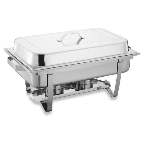 Chafer rectangular Caledonia, acero Inoxidable calibre 25, capacidad 9 litros, 36 x 61 x 24 cm, CHECRE-9