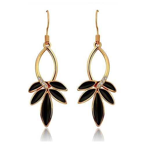 Aretes Ocean Heart, Baño oro amarillo, 18K, ACM5-14-32