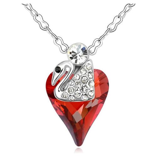 Dije con cadena Ocean Heart, Baño oro blanco, 18K, ACM5-14-19