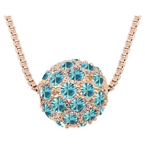 Dije con cadena Ocean Heart, Baño oro rosa, 18K, AC16-372