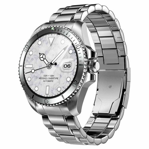 Reloj Smartwatch VAK C1 ACERO SUBMARINE NFC CRISTAL Plateado