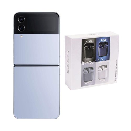 Galaxy Z Flip 4 128GB Azul Reacondicionado más Audifonos Genéricos