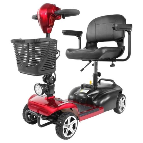 Silla de Ruedas Electrica Scooter Electrico de 4 Ruedas para Discapacitados Estructura de Acero Plegable Nanofort