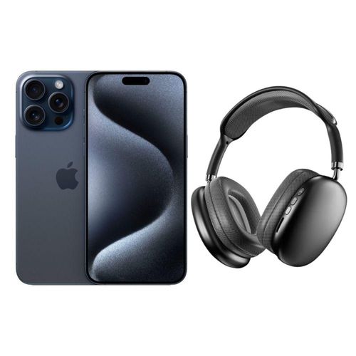 iPhone 15 Pro 128GB Azul CHIP Reacondicionado más Diadema Genérica