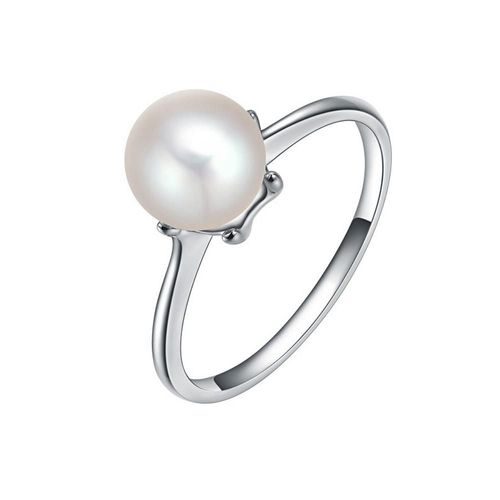 Anillo Ocean Heart, Baño oro blanco, 18K, AC16-110-6, Talla 6