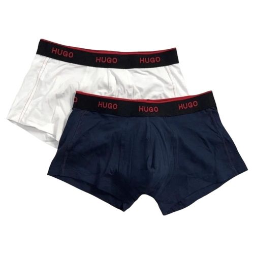 BOXER TRUNK HUGO BOSS FLEX COTTON 2 PACK AZUL/BLANCO