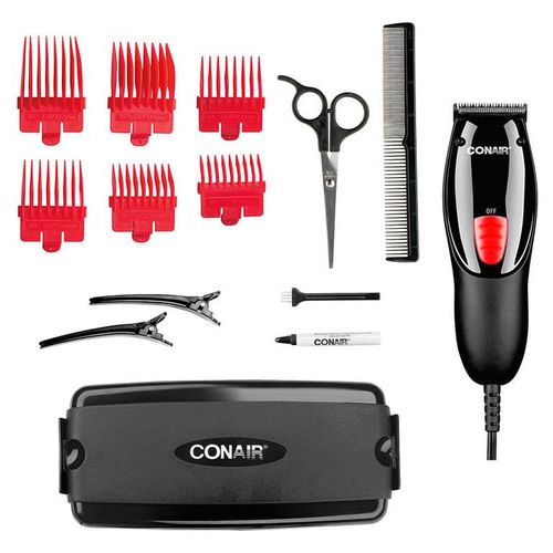 JGO PELUQUERIA 18 PIEZAS NEGRO Y ROJO