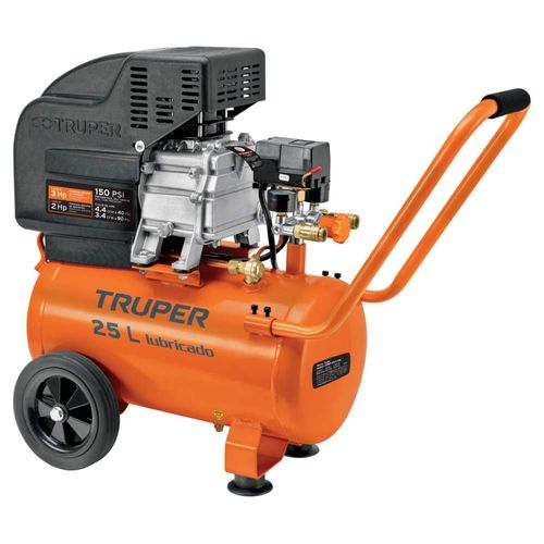 Compresor horizontal 25L 3 HP 127 V Truper COMP25LT