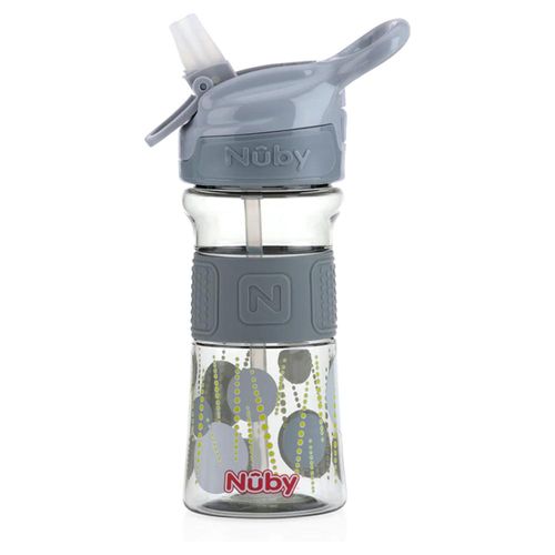 Vaso Flip It Thirsty Reflex Banda Nuby Gris