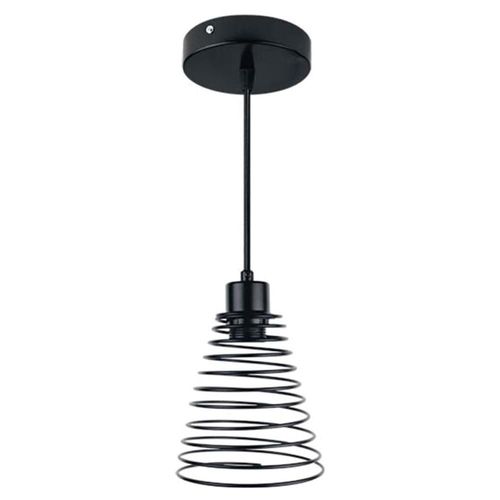 Lampara Colgante Aksi Spring Cono Negro